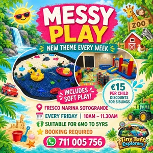 Tiny Tuff Explorers Messy Play at Fresco Marina Sotogrande