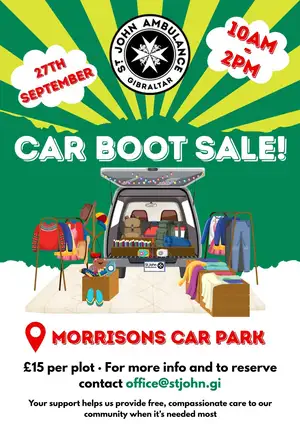Car Boot Sale in aid of St John Ambulance