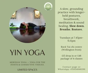 Tuesday Yin Yoga at Rock Tai Chi Centre