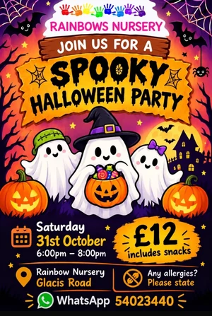 Rainbows Nursery Spooky Halloween Party