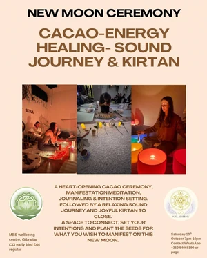 New Moon Cacao Ceremony, Sound Journey and Kirtan