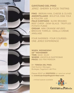 Cayetano del Pino Sherry & Food Tasting