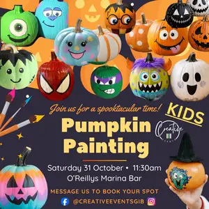 Kids Pumpkin Painting at O'Reilly's Marina Bar