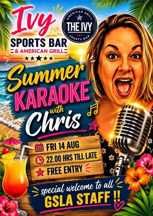 Karaoke with Chris at The Ivy Sports Bar