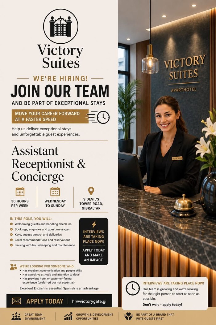Recepcionista auxiliar y concierge
