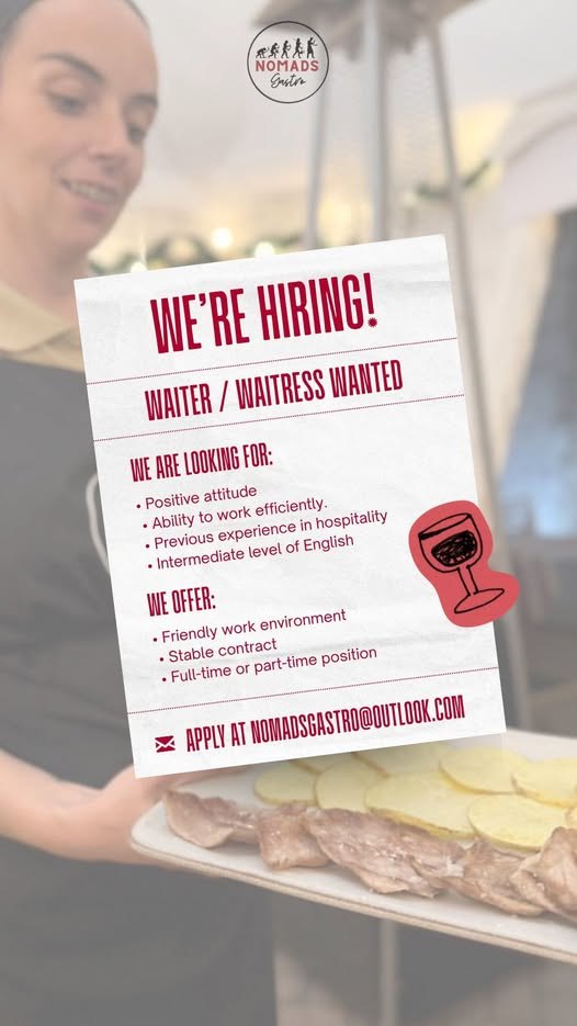 Waiter / Waitress Wanted