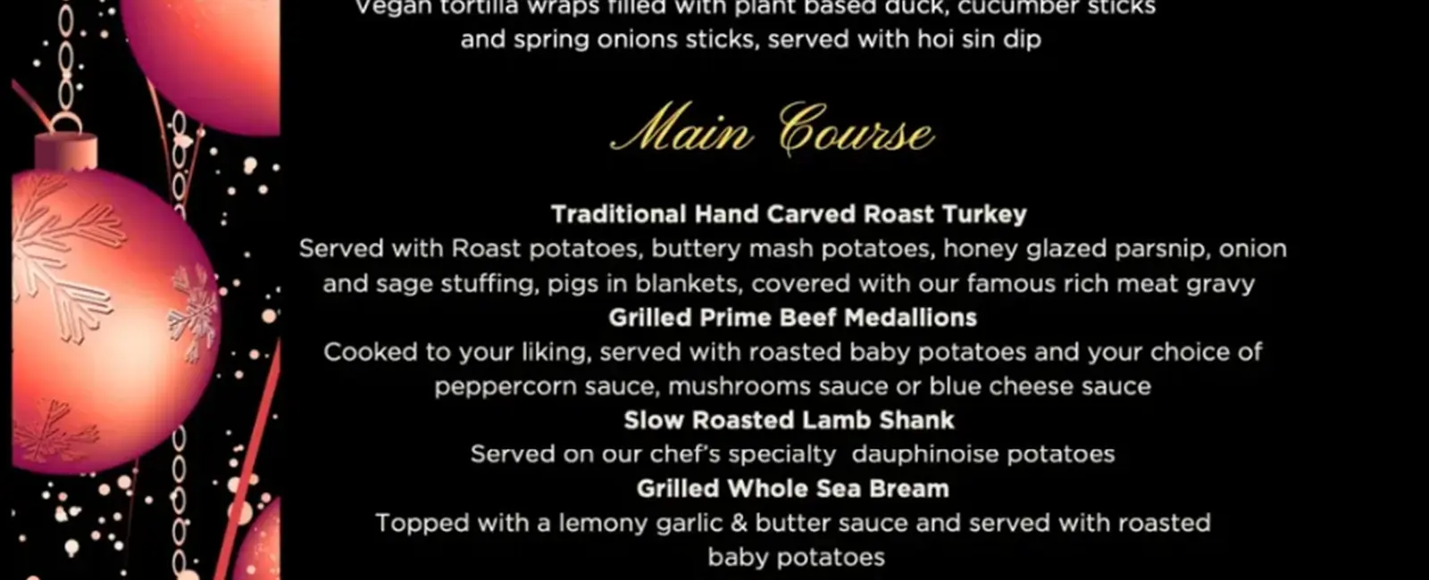 Festive Dining & Weekend DJ