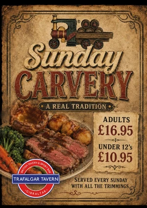 Sunday Carvery for £16.95 — Children Under 12 £10.95