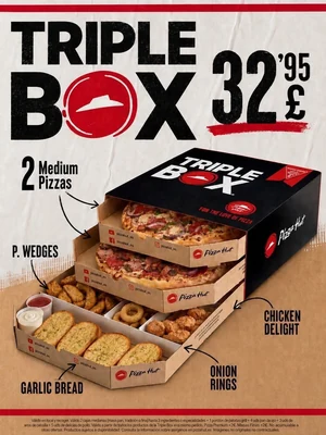 Pizza Hut Triple Box for £32.95