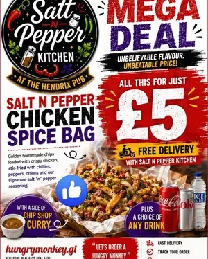 Salt N Pepper Chicken Spice Bag for GBP 5