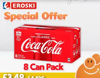 Coca-Cola 8-Can Pack for GBP 3.49