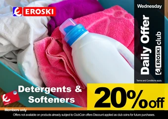 Wednesday Detergents and Softeners Rewards: 20% in Club Coins