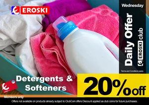 Wednesday Detergents and Softeners Rewards: 20% in Club Coins