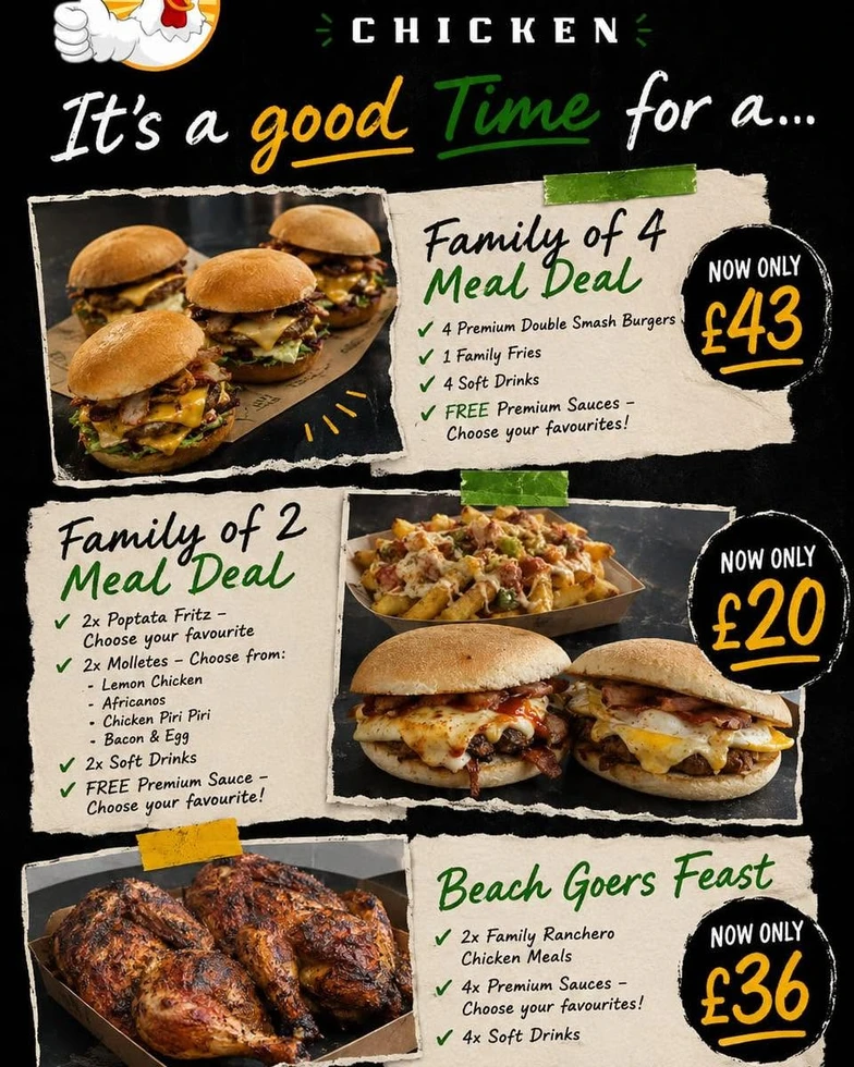 Poptata Chicken Family Meal Deals from &pound;20