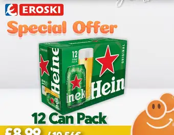 Heineken 12-Can Pack for GBP 8.99