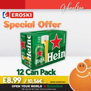 Heineken 12-Can Pack for GBP 8.99