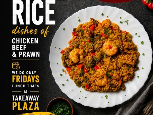 Friday Seafood Rice Lunch Special at Takeaway Plaza