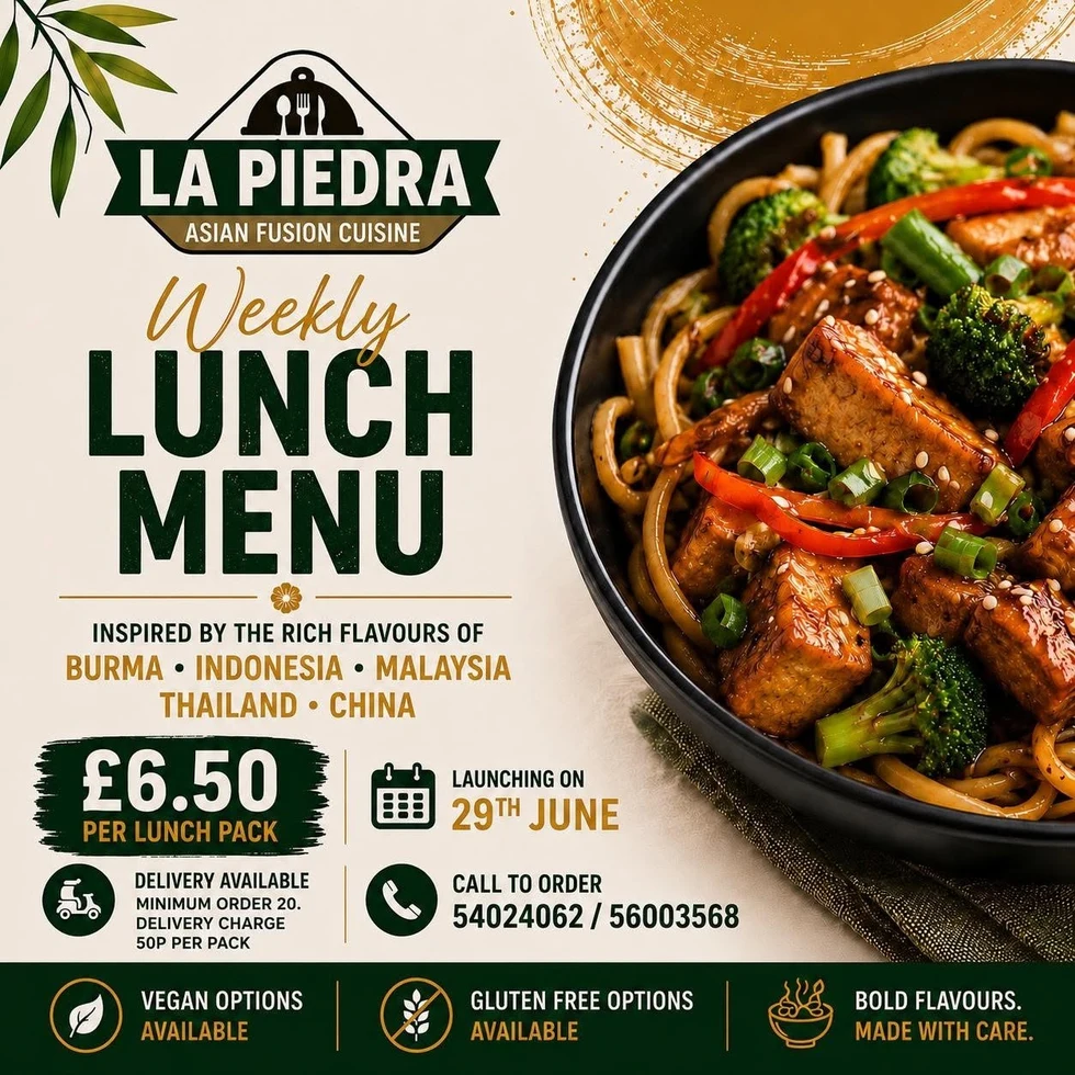 La Piedra Weekly Lunch Menu