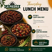 La Piedra Thursday Lunch Menu