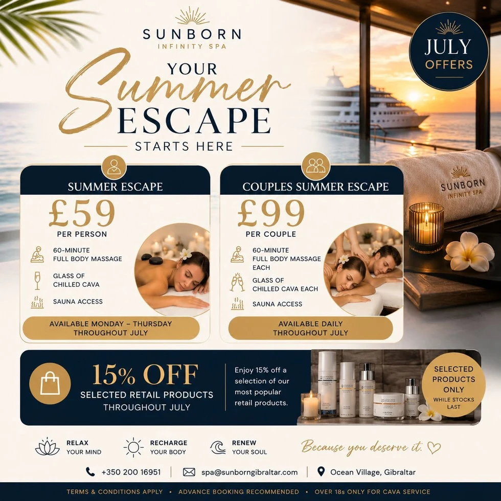 Sunborn July Spa Escape
