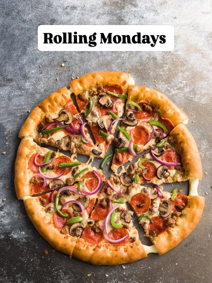 Rolling Mondays Pizza for &pound;12.95