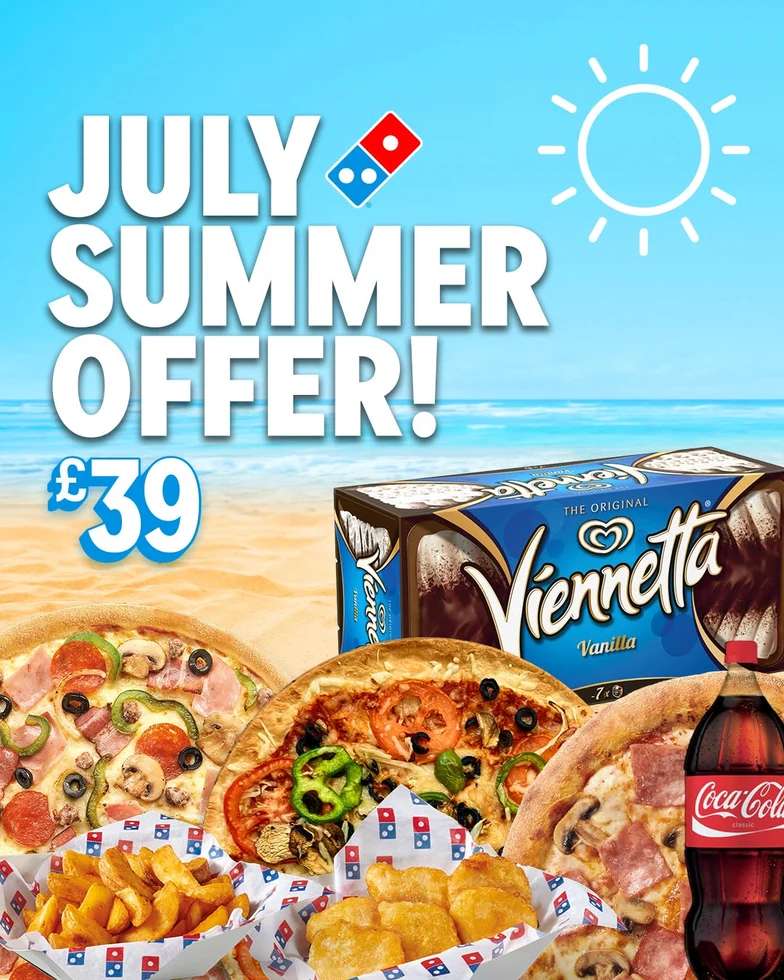 Domino's July Summer Meal for Four for &pound;39