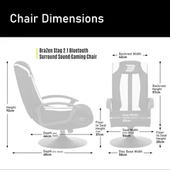 BraZen 2.1 Bluetooth Surround Gaming Chair - product image 3