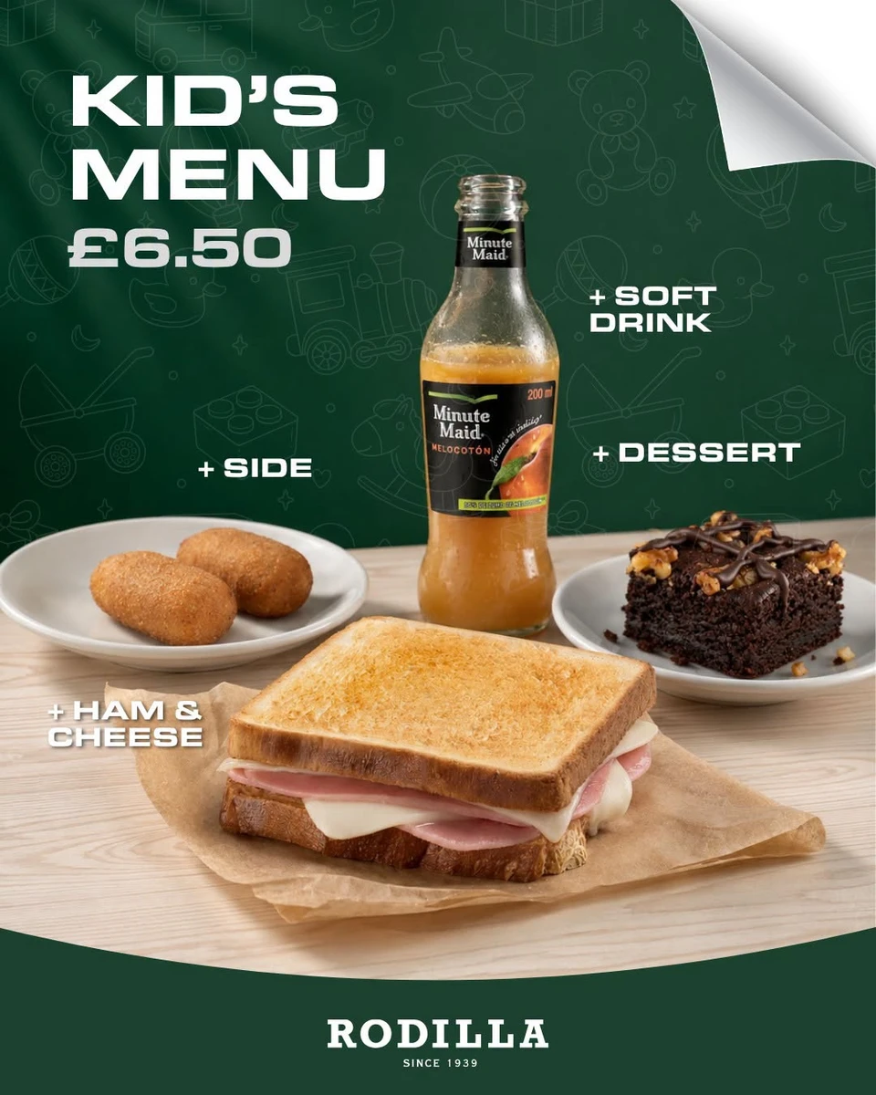 Rodilla Kids' Menu for &pound;6.50
