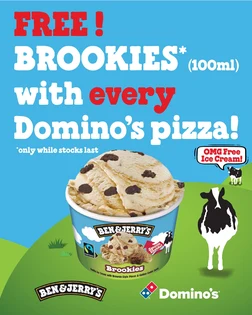 Free Ben & Jerry's Brookies with Domino's Pizza