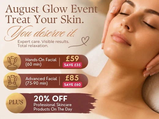 Infinity Wellness August Glow Facial Offers