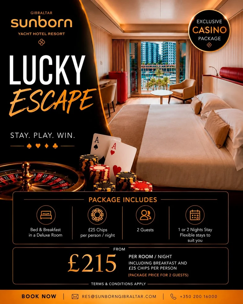 Sunborn Lucky Escape Casino Package