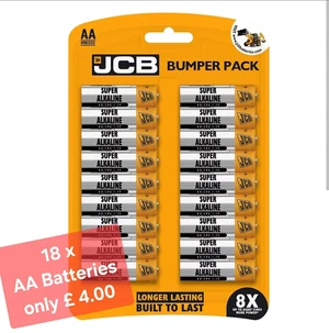 18 JCB AA Batteries for £4 at Corner Shop