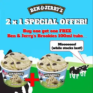 Buy One Get One Free Ben & Jerry's Brookies