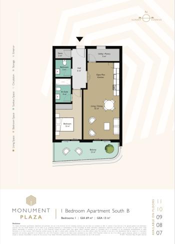 1 Bedroom Apartment for Sale, Monument Plaza, Gibraltar
