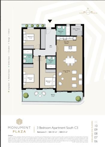 3 Bedroom Apartment for Sale, Monument Plaza, Gibraltar