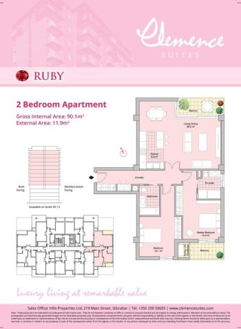 2 Bedroom Apartment for Rent, Clemence Suites, Gibraltar
