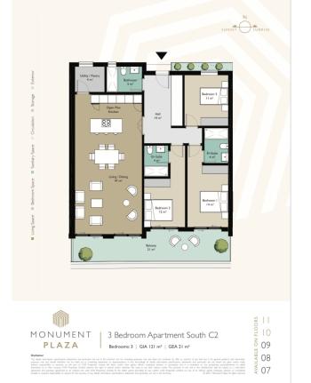 3 Bedroom Apartment for Sale, Monument Plaza, Gibraltar