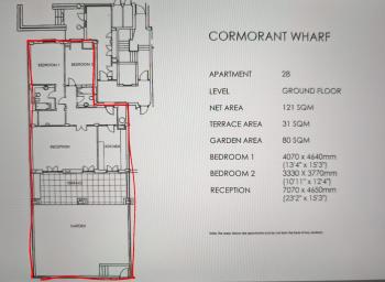 2 Bedroom Garden Apartment for Rent, Cormorant Wharf, Gibraltar