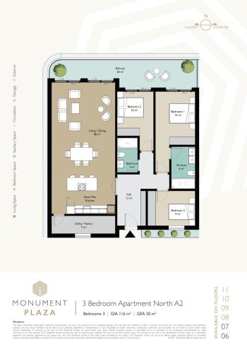 3 Bedroom Apartment for Sale, Monument Plaza, Gibraltar