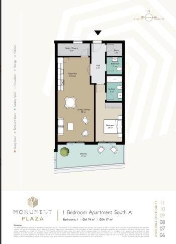 1 Bedroom Apartment for Sale, Monument Plaza, Gibraltar