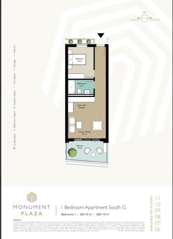 1 Bedroom Apartment for Sale, Monument Plaza, Gibraltar