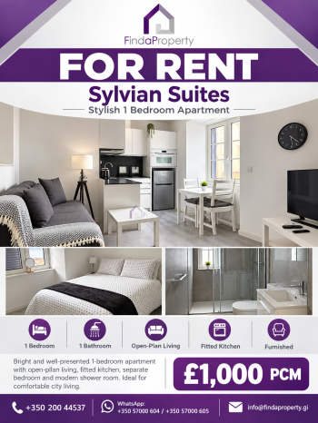 1 Bedroom Apartment for Rent, Sylvian Suites, Gibraltar