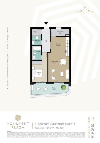 1 Bedroom Apartment for Sale, Monument Plaza, Gibraltar
