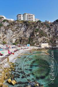 Clear water at Little Bay in Gibraltar