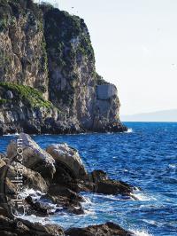 Both ends of Little Bay in Gibraltar
