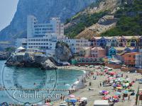 Beach of Catalan Bay in Gibraltar