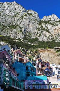 Catalan bay village and the Rock of Gibraltar