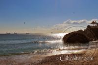 Catalan Bay, durante los meses de invierno en Gibraltar