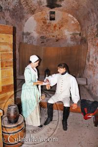 Nurse giving aid at the city under siege exhibition