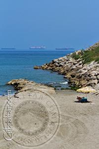 Extremo de Eastern beach o Playa de Levante en Gibraltar